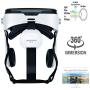VR Headset Virtual Reality Headset 3D Glasses with 120°FOV, Anti-Blue-Light Lenses, Stereo Headset, for All Smartphones with Length Below 6.3 inch Such as iPhone & Samsung HTC HP LG etc.