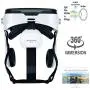 VR Headset Virtual Reality Headset 3D Glasses with 120°FOV, Anti-Blue-Light Lenses, Stereo Headset, for All Smartphones with Length Below 6.3 inch Such as iPhone & Samsung HTC HP LG etc.