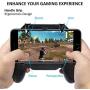 Mobile Game Controller for PUBG Controller with Portable Charger Cooling Fan Mobile Controller for PUBG Gamepad L1R1 Trigger Joystick Adjustable Size 4 in 1 Gamepad for Smart Phone Android & iOS Phone