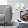 USB Plug in Wall Charger, Excgood 2-Port USB-A Ultra Compact Foldable Charger Block Compatible with iPhone 11/Xr/Xs, Galaxy,Note, Pixel and More Phones, 3-Pack, Black&White