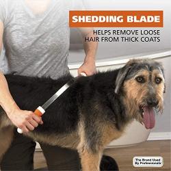 Wahl Double-sided Shedding Blade for pet dog or cat hair or fur by The Brand Used By Professionals.  #858408,Orange/White