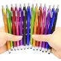 SKOLOO Electronic Screen Touch Stylus, Pack of 14, 2-in-1 Click Ball Pen, Ballpoint Pen and Slim Stylus for Universal Tablet Smartphone, Multi-Colored SKOLOO Electronic Screen Touch Stylus, Pack of 14, 2-in-1 Click Ball Pen, Ballpoint Pen and Slim Stylus for Universal Tablet Smartphone, Multi-Colored