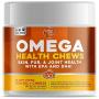 Ready Pet Go! Omega 3 for Dogs | Fish Oil for Dog Shedding, Skin Allergy, Itch Relief, Mange and Hot Spots Treatment - EPA & DHA - Natural Joint Supplement for Dogs, Heart and Brain Health - 90 Chews