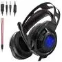LED Light Over-Ear, 7.1 Surround Sound Noise Cancelling Gaming Headset Microphone Bundle with Headphone Compatible with PS4 Laptop PC Mac Computer Smartphones