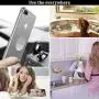 SALEX Cute Magnetic Mount for Car Dashboard and Windshield. 360 Degree Rotation Cell Phone Holder. Universal Swivel Kit for Women. Compatible with Devices up to 7 Inches [Rose Gold/Pink]