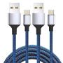 iPhone Charger, Moallia 2 Pack 6FT Extra Long Nylon Braided Fast Charging & Syncing Lightning Cable to USB - A Cable Compatible with Phone Xs/MAX/XR/X/8/8 Plus/7 Plus/6/6 Plus, iPad & More