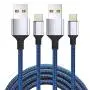 iPhone Charger, Moallia 2 Pack 6FT Extra Long Nylon Braided Fast Charging & Syncing Lightning Cable to USB - A Cable Compatible with Phone Xs/MAX/XR/X/8/8 Plus/7 Plus/6/6 Plus, iPad & More