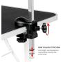 YAHEETECH Portable Small Pet Dog Grooming Table Adjustable Height - 32/36/45-inch Drying Table for Home w/Arm/Noose for Small Dogs Cats Non-Slip Maximum Capacity Up to 220lbs Black