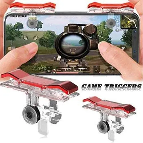 BOKA Tula Shape Pubg Triggers Cum Gamepad Joystick Compatible with All Smartphones - (Red)