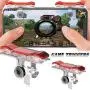 BOKA Tula Shape Pubg Triggers Cum Gamepad Joystick Compatible with All Smartphones - (Red)