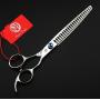 Purple Dragon 8.0 inch Professional Pet Grooming Scissors - Dog Chunker Shears - Adult Animal Thinning Hair Shears for Pet Groomer or Family DIY