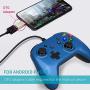 Wired Gaming Controller, Joystick Gamepad with Dual-Vibration PC Game Controller Compatible with PS3, Switch, Windows 10/8/7 PC, Laptop, TV Box, Android Mobile Phones, 6.5 ft USB Cable - Blue