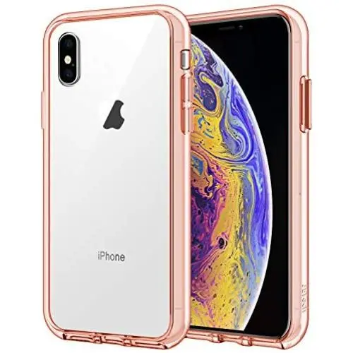 JETech Case for Apple iPhone Xs and iPhone X, Shock-Absorption Bumper Cover, Rose Gold JETech Case for Apple iPhone Xs and iPhone X, Shock-Absorption Bumper Cover, Rose Gold
