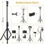 10 Selfie Ring Light with Tripod Stand, Upgraded Dimmable Camera LED Ring Light with 3 Phone Holder for TikTok/YouTube/Live Stream/Vlog/Makeup/Camera/Photography Compatible with iPhone Android 10 Selfie Ring Light with Tripod Stand, Upgraded Dimmable Camera LED Ring Light with 3 Phone Holder for TikTok/YouTube/Live Stream/Vlog/Makeup/Camera/Photography Compatible with iPhone Android