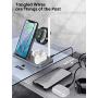 Wireless Charger Station, Saferell 4 in 1 Qi-Certified Fast 10W Charging Dock Stand for Apple Watch & AirPods & Pencil，iPhone 11/XR/8Plus/SE, Nightstand Mode for iWatch, Compatible Samsung Galaxy