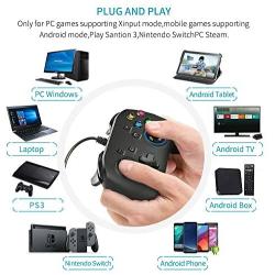 Wired Gaming Controller, Joystick Gamepad with Dual-Vibration PC Game Controller Compatible with PS3, Switch, Windows 10/8/7 PC, Laptop, TV Box, Android Mobile Phones, 6.5 ft USB Cable