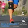 DISUPPO Knee Brace for Women Men, Knee Support Open-Patella Stabilizer Anti Slip with Spring Breathable for Running Crossfit Weight Lifting Football Basketball