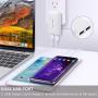 USB Wall Charger, Foldable Charger Adapter, Pofesun 2-Pack Dual Port Foldable Fast Charger Block Power Adapter Compatible for iPhone 11/ Pro/MAX/X/XS/XR/XS Max/8/7/6/Plus,iPad,Samsung Galaxy-White