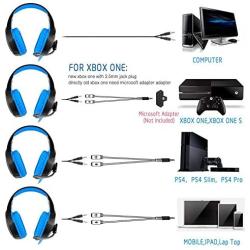 Gaming Headset with Mic for PS4,PC,Xbox One, Laptop Sound Clarity Noise Isolation LED Lights Headphone Soft Comfy EarPads with Volume Control Omnidirectional Microphone Gamer for Smartphone,Computer