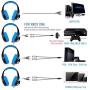 Gaming Headset with Mic for PS4,PC,Xbox One, Laptop Sound Clarity Noise Isolation LED Lights Headphone Soft Comfy EarPads with Volume Control Omnidirectional Microphone Gamer for Smartphone,Computer