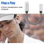 3.5mm Headphone Jack Adapter,Connector Aux Audio Headphone Dongle Stereo Cable for iPhone 11/11 Pro/11 Pro Max/Xs/Xs Max/XR/iPhone 8/8 Plus/X (10) / 7/7 Plus,Compatible with iOS Systems Grey