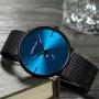 Mens Watches Ultra-Thin Minimalist Waterproof - Fashion Wrist Watch for Men Unisex Dress with Stainless Steel Mesh Band