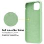 KUMEEK for iPhone 11 Case Fingerprint | Kickstand | Anti-Scratch | Microfiber Liner Shock Absorption Gel Rubber Full Body Protection Liquid Silicone Case for iPhone 11- Matcha