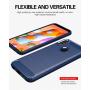 Galaxy A11 case,Samsung A11 case,with HD Screen Protector,MAIKEZI Soft TPU Slim Fashion Non-Slip Protective Phone Case Cover for Samsung Galaxy A11(Navy Brushed TPU)