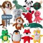 LEGEND SANDY Squeaky Dog Toys for Puppy Small Medium Dogs, Stuffed Samll Dog Toys Bulk with 12 Plush Pet Dog Toy Set, Cute Safe Dog Chew Toys Pack for Puppies Teething