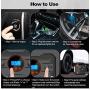 Portable Air Compressor Tire Inflator, 12V 120 PSI Car Tire Pump with Digital Pressure Gauge and Emergency Flashlight, Auto Air Pump for Car, Bicycle, Motorcycle, Balls