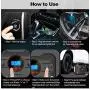 Portable Air Compressor Tire Inflator, 12V 120 PSI Car Tire Pump with Digital Pressure Gauge and Emergency Flashlight, Auto Air Pump for Car, Bicycle, Motorcycle, Balls