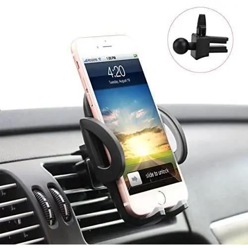 ilikable Air Vent Phone Holder - 360 Rotation Car Cell Phone Mount - Car Holder Compatible with Smartphone Android iPhone GPS Devices, Black ilikable Air Vent Phone Holder - 360 Rotation Car Cell Phone Mount - Car Holder Compatible with Smartphone Android iPhone GPS Devices, Black