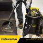 Stanley 6 Gallon Wet Dry Vacuum , 4 Peak HP Poly 3 in 1 Shop Vac Blower with Powerful Suction, Multifunctional Shop Vacuum W/ 4 Horsepower Motor for Job Site,Garage,Basement,Van,Workshop,Vehicle