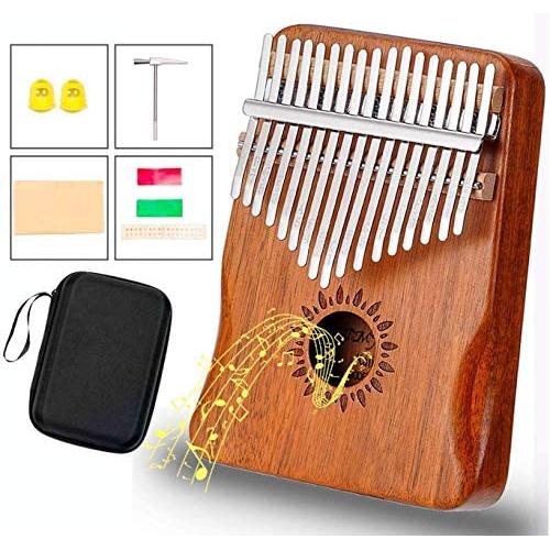 Kalimba 17 Key Thumb Piano Upgrade Design Acacia Wood Protective Case Tune Hammer Portable Handmade African Musical Instrument for Kids Adult Beginners Professionals