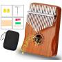 Kalimba 17 Key Thumb Piano Upgrade Design Acacia Wood Protective Case Tune Hammer Portable Handmade African Musical Instrument for Kids Adult Beginners Professionals