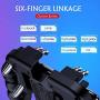 Alician for PUBG Mobile Game Controller Trigger Fire Button Six Finger with Cooler Holder for iPhone Android Smart Phone