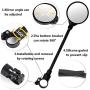 Bike Rear View Mirror Bike Mirror Bike Phone Mount Adjustable Universal Silicone Phone Stand Adjustable Shockproof