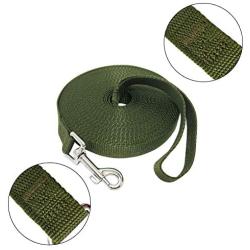 Nylon Training Dog Leash for Small Medium Large Dogs, 15ft 20ft 30ft 50ft Long Leash Dog/Puppy Lead for Obedience Recall Training, Camping
