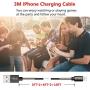 iPhone Charger Cable sharllen Spring Lightning Cable Mfi Certified 5Pack(3ft/3ft/6ft/6ft/10ft) Fast Long iPhone Charging Cord Compatible iPhone XS/Max/XR/X/8/8Plus/7/7P/6S/iPad/iPod/IOS Black