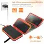 Solar Charger Wireless Power Bank,Waterproof Portable External Battery Pack 10000mAh with 3 Foldable Solar Panels,Flashlight,IP65,Dual 5V/2.1A USB Ports,for Smartphones, Tablets and more(Orange) Solar Charger Wireless Power Bank,Waterproof Portable External Battery Pack 10000mAh with 3 Foldable Solar Panels,Flashlight,IP65,Dual 5V/2.1A USB Ports,for Smartphones, Tablets and more(Orange)