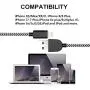Sharllen Lightning Cord 5Pack[3/3/6/6/10FT] Nylon Braided Cell-Phone Charging Cable USB Fast Charging & Syncing Long Cord,iPhone Charger Compatible iPhone XS/Max/XR/X/8/8P/7/7P/6/iPad/iPod Black&White