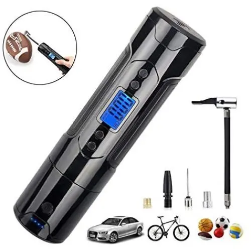Portable Air Compressor Handheld Mini Bike Tire Pump Electric Tire Inflator for Car Tires Motorcycle Bicycle Bike Volleyball Basketball, with Digital Gauge LED Light LCD Display 1000mAh DC 12V Portable Air Compressor Handheld Mini Bike Tire Pump Electric Tire Inflator for Car Tires Motorcycle Bicycle Bike Volleyball Basketball, with Digital Gauge LED Light LCD Display 1000mAh DC 12V