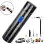 Portable Air Compressor Handheld Mini Bike Tire Pump Electric Tire Inflator for Car Tires Motorcycle Bicycle Bike Volleyball Basketball, with Digital Gauge LED Light LCD Display 1000mAh DC 12V