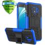 RioGree Phone Case for Samsung Galaxy J2 / Core / J2 Dash /J2 Pure Case, Heavy Duty Cell Phone Shockproof with Kickstand Cover Skin TPU, Blue