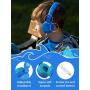 Planet Buddies Kids Headphones, On Ear Headphones for Kids, Volume Safe Foldable Wired Earphones for School, Travel, Phone, Kindle - Blue Whale