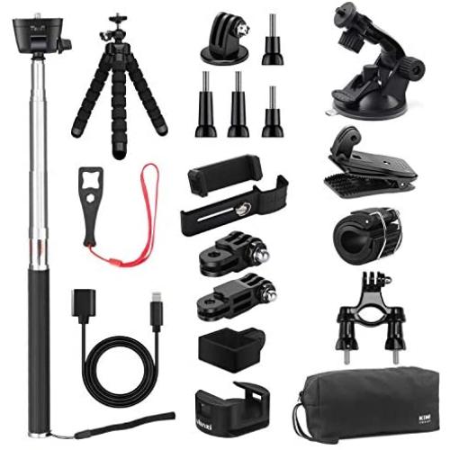 KIWI design Accessories for DJI Osmo Pocket | Expansion Kit Accessory Bundle with Mounts Strap Clip Phone Bracket Holder WiFi Tripod Adapter Selfie Stick Tripod for DJI Osmo Pocket