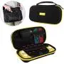 Carry Case for Nintendo Switch Lite, Hard Shell Case Compact with Original Nintendo AC Adapter, 18 Games and 4 SD Cards, Zipper Pouch for Switch Joy-con & Accessories (Black/Yellow) Carry Case for Nintendo Switch Lite, Hard Shell Case Compact with Original Nintendo AC Adapter, 18 Games and 4 SD Cards, Zipper Pouch for Switch Joy-con & Accessories (Black/Yellow)