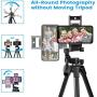 Phone Tripod,Tripod for Camera,55-inch Extendable Lightweight Aluminum Tripod Stand with Universal 2 in 1 Phone/Tablet Holder,Remote Shutter,Compatible with Smartphone&Tablet&Camera,Carry Bag Inclued.