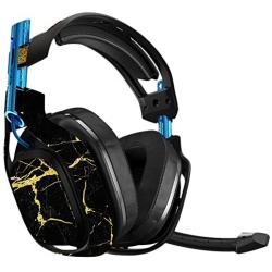 MightySkins Skin Compatible with Astro A50 Gaming Headset - Black Gold Marble | Protective, Durable, and Unique Vinyl Decal wrap Cover | Easy to Apply, Remove, and Change Styles | Made in The USA