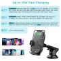 LETSCOM Wireless Car Charger Auto-Clamping,15W Qi Fast Charging Car Charger Mount, Windshield Dashboard Air Vent Phone Holder for iPhone 11Pro/Max/XR/11/X/8, Samsung S10/S10+/S9/S9+/S8/S8+
